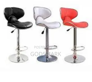 Leather Bar Stool With Metal Legs