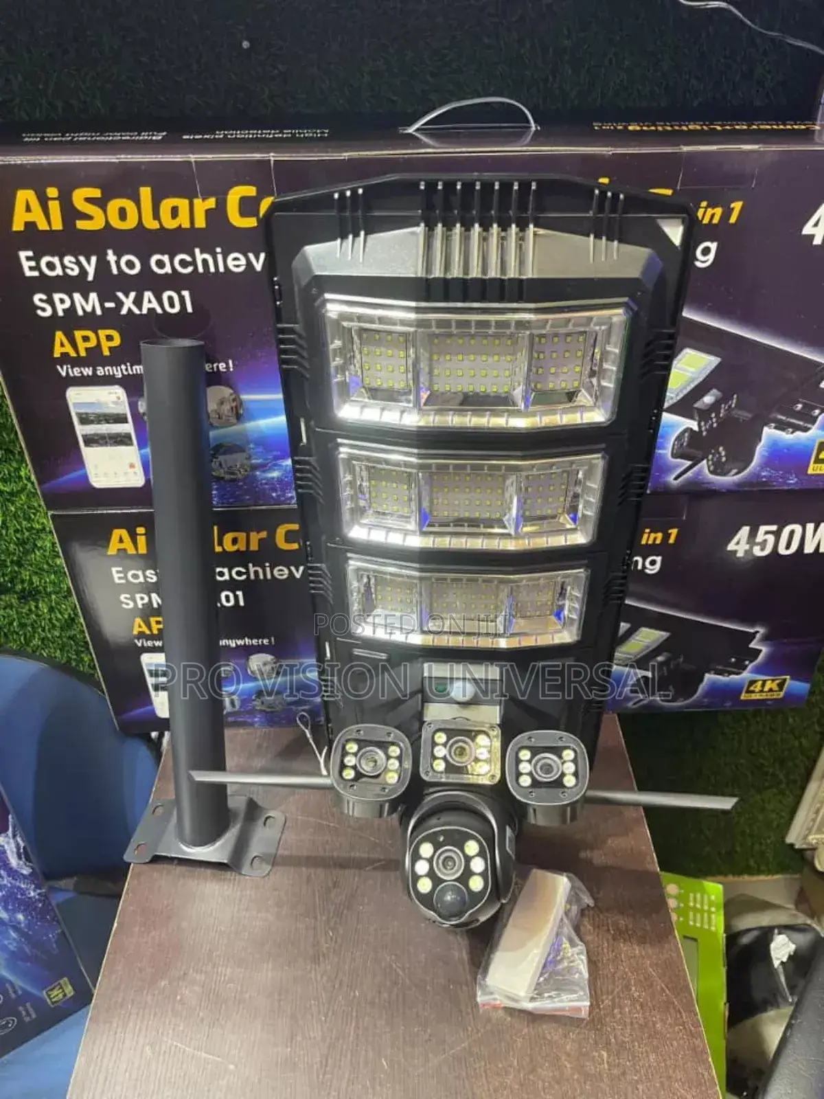 Solar Street Light Camera 3lens V380