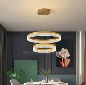 2025 Modern Interior Luxury 2 Step Ring Chandelier