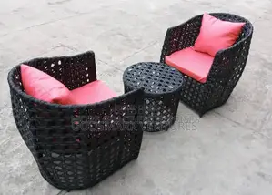 Outdoor Table and 2 Chairs (Rattan)