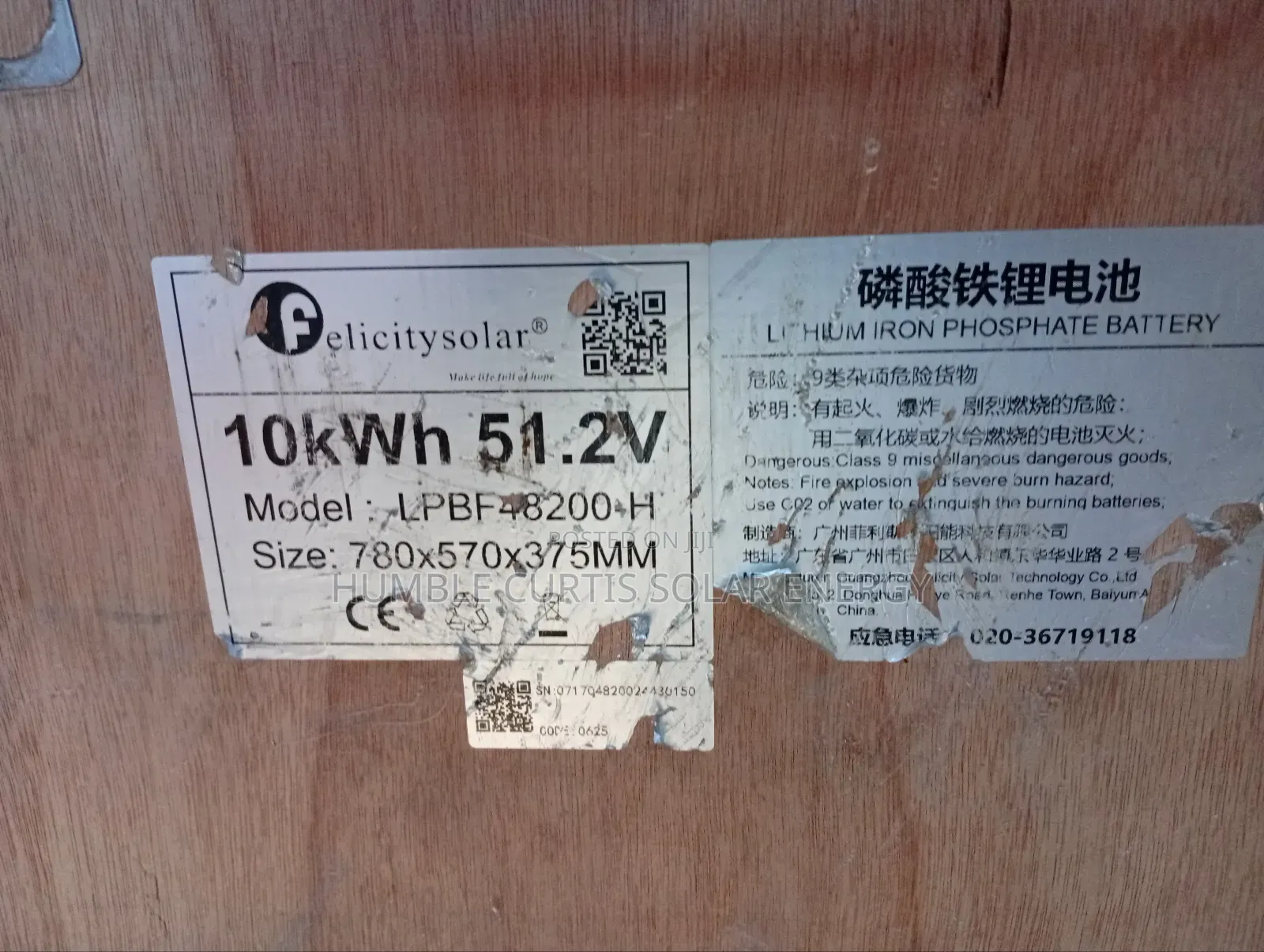 Felicity 10kwh Lithium Battery