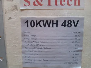 S Itech 10kwh Lithium Battery
