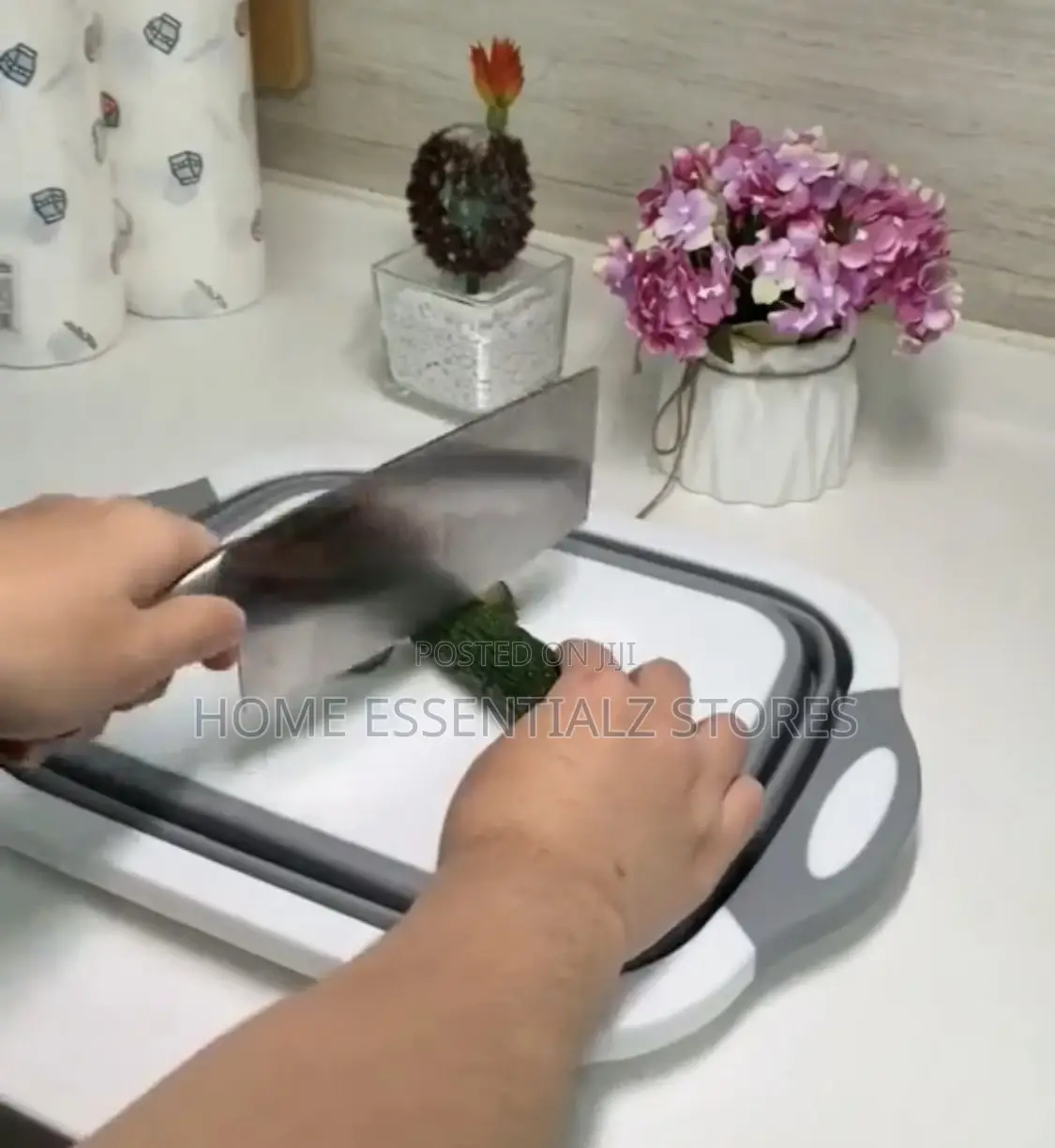 Foldable Chopping Board Serving Trays - 2 Pieces Set
