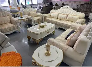 Set of Royal Sofa Chair With Royal Center Table and Stools