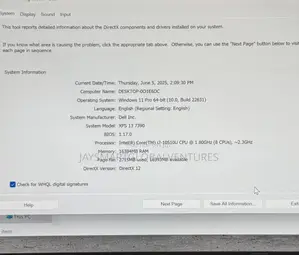 Laptop Dell XPS 13 7390 16GB Intel Core i7 SSD 256GB