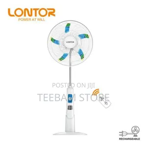 Lontor 18 Inches Rechargeable Standing Fan With Usb Port