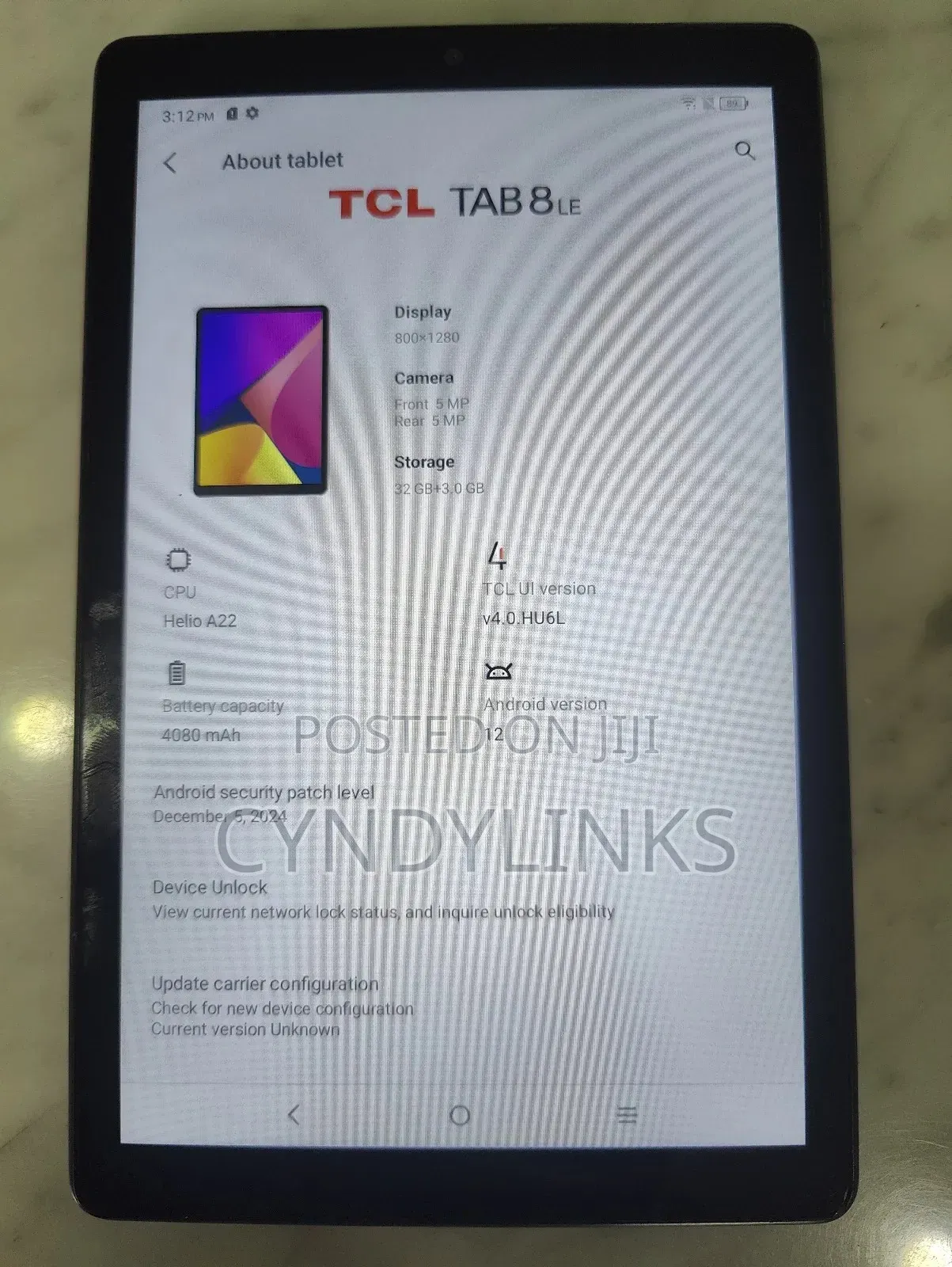TCL Tab 8 4G 32 GB Black