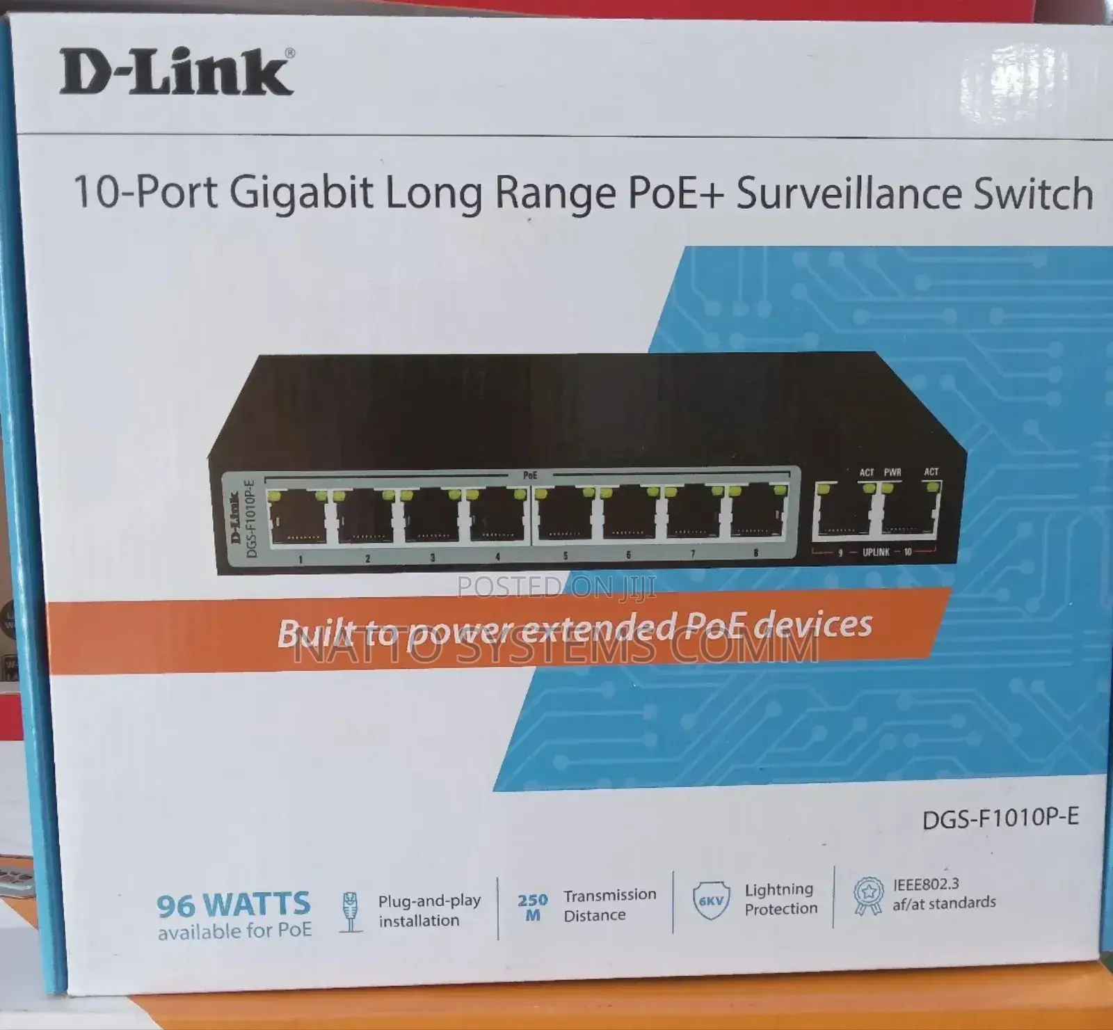 Dlink- 10 Port Gigabit Long Range Poe Surveillance Switch