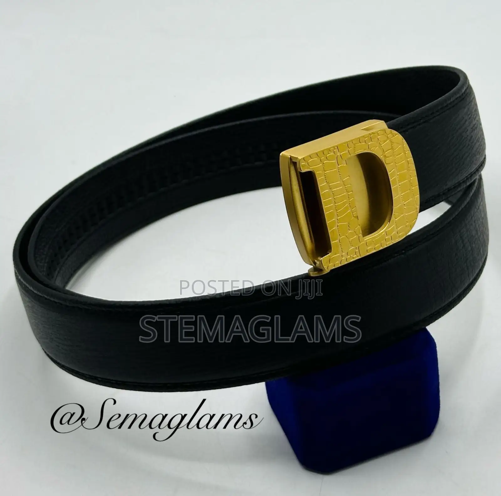 Premium Leather Belt Style With Square Buckle