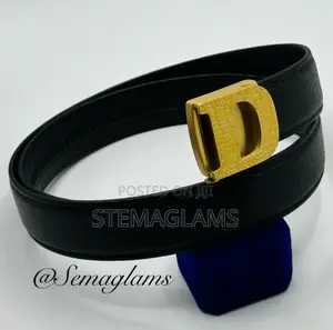 Premium Leather Belt Style With Square Buckle