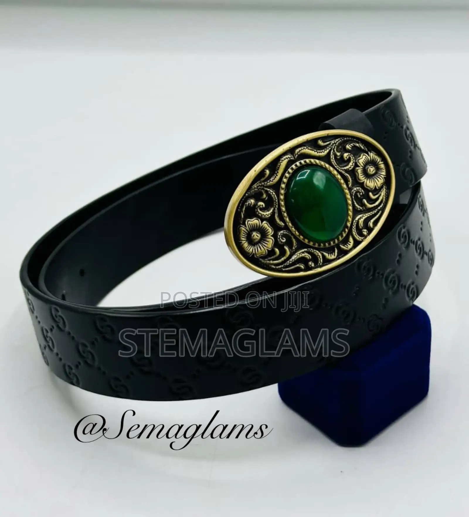Premium Leather Belt Style With Square Buckle