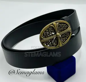 Premium Leather Belt Style With Square Buckle