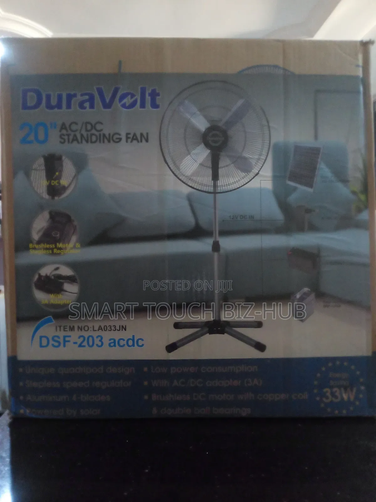Duravolt 20" Ac/Dc Fan