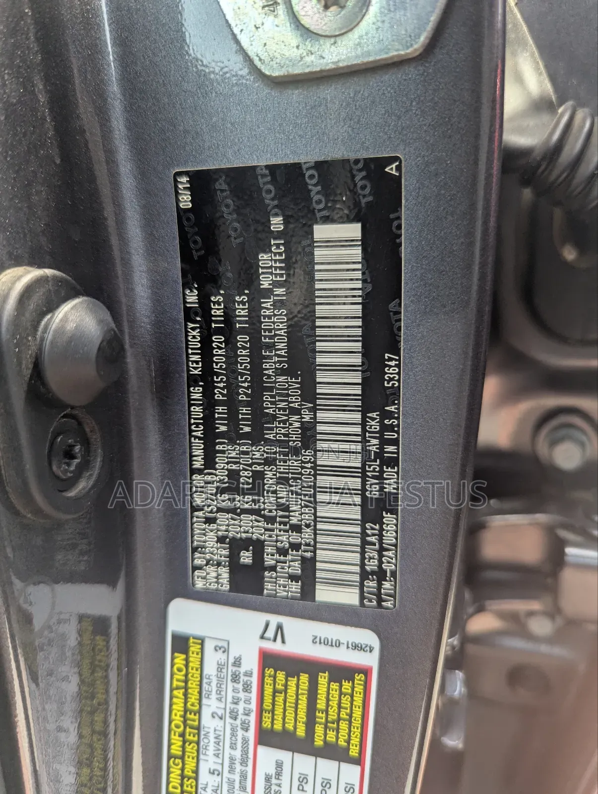 Toyota Venza 2015 Gray
