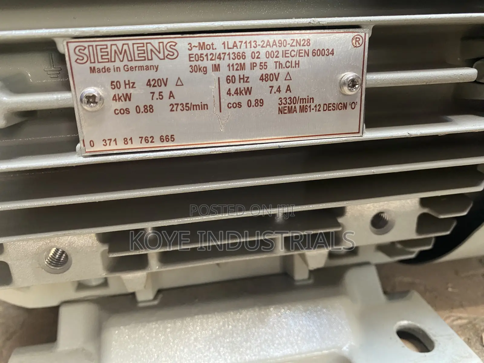 5hp Simens Electric Motor