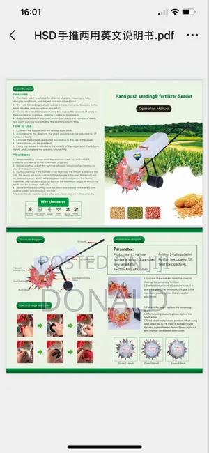 Agricultural Seeder for Seeding and Fertilizer