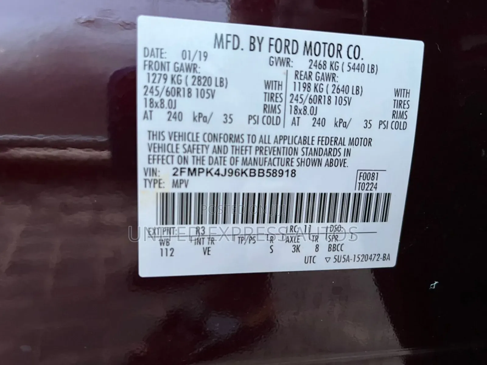 Ford Edge SEL AWD 2019