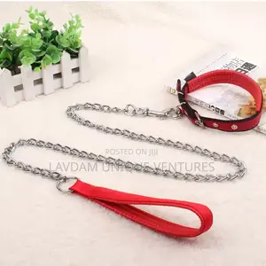 Heavy-Duty Dog Chain Padded Leash Handle and Padded Collar
