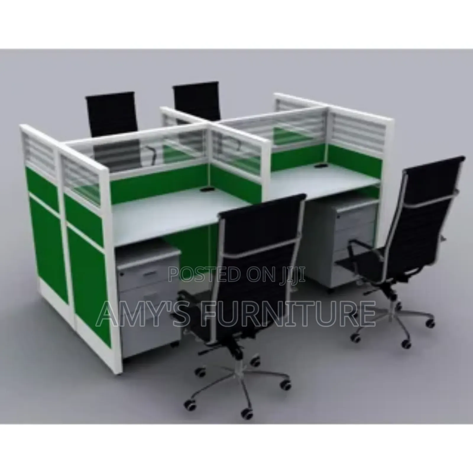 Stylish Workstation 4 Person Cubicle