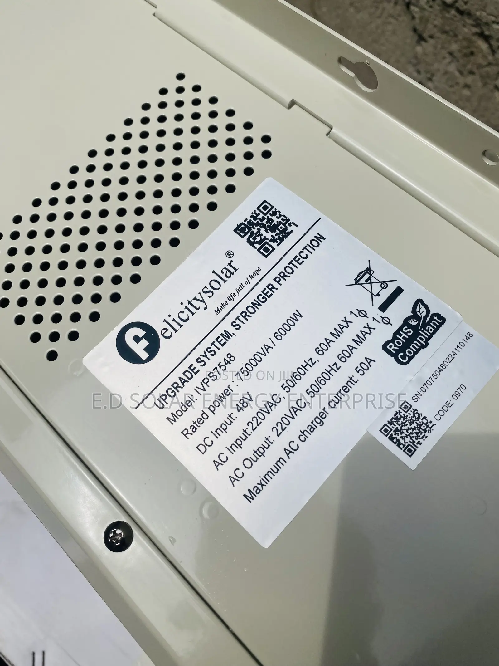 Felicity Solar Inverter 7.5kva 48v Is Available Now