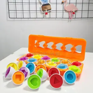 12 PCS Egg Shape Color Matching Kids Toy