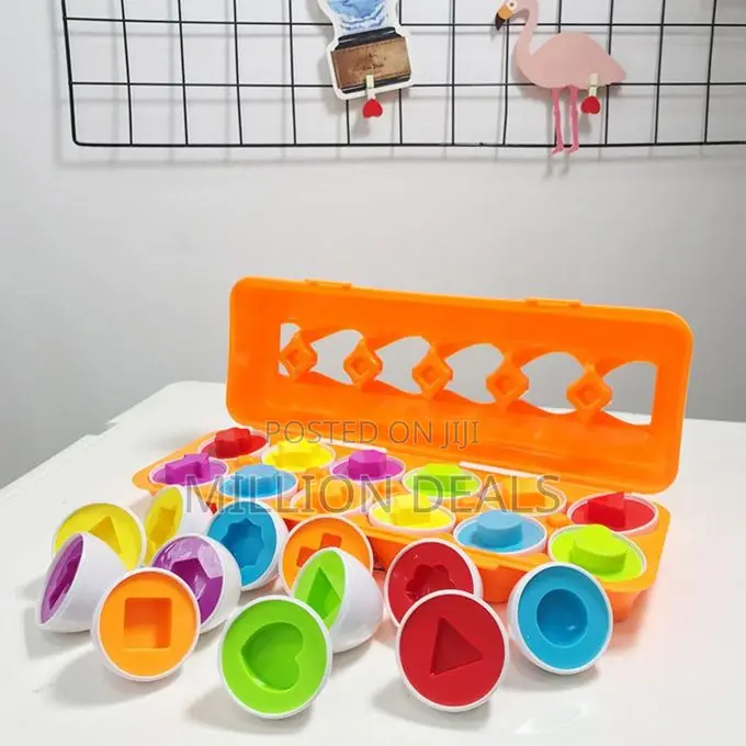 12 PCS Egg Shape Color Matching Kids Toy
