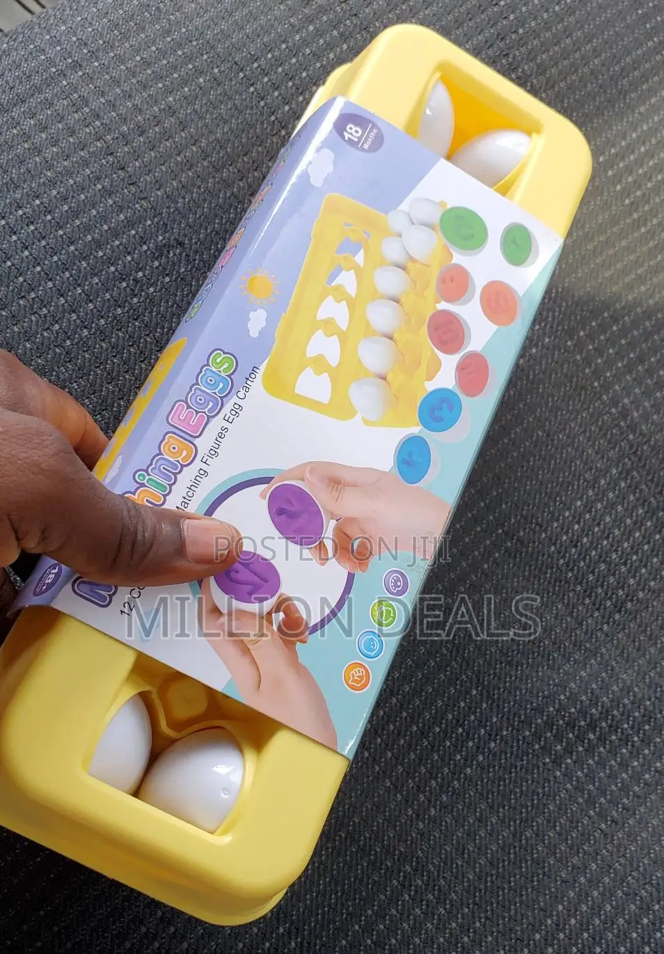 12 PCS Egg Shape Color Matching Kids Toy