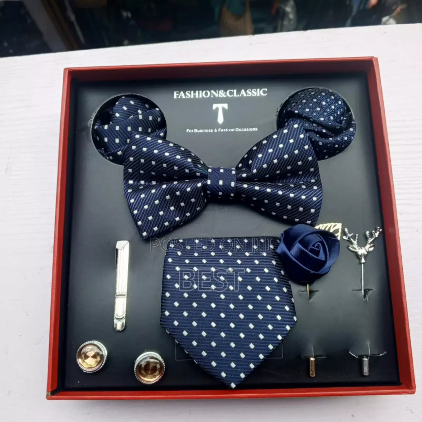 Quality Bow Tie Long Tie Set With Accessories