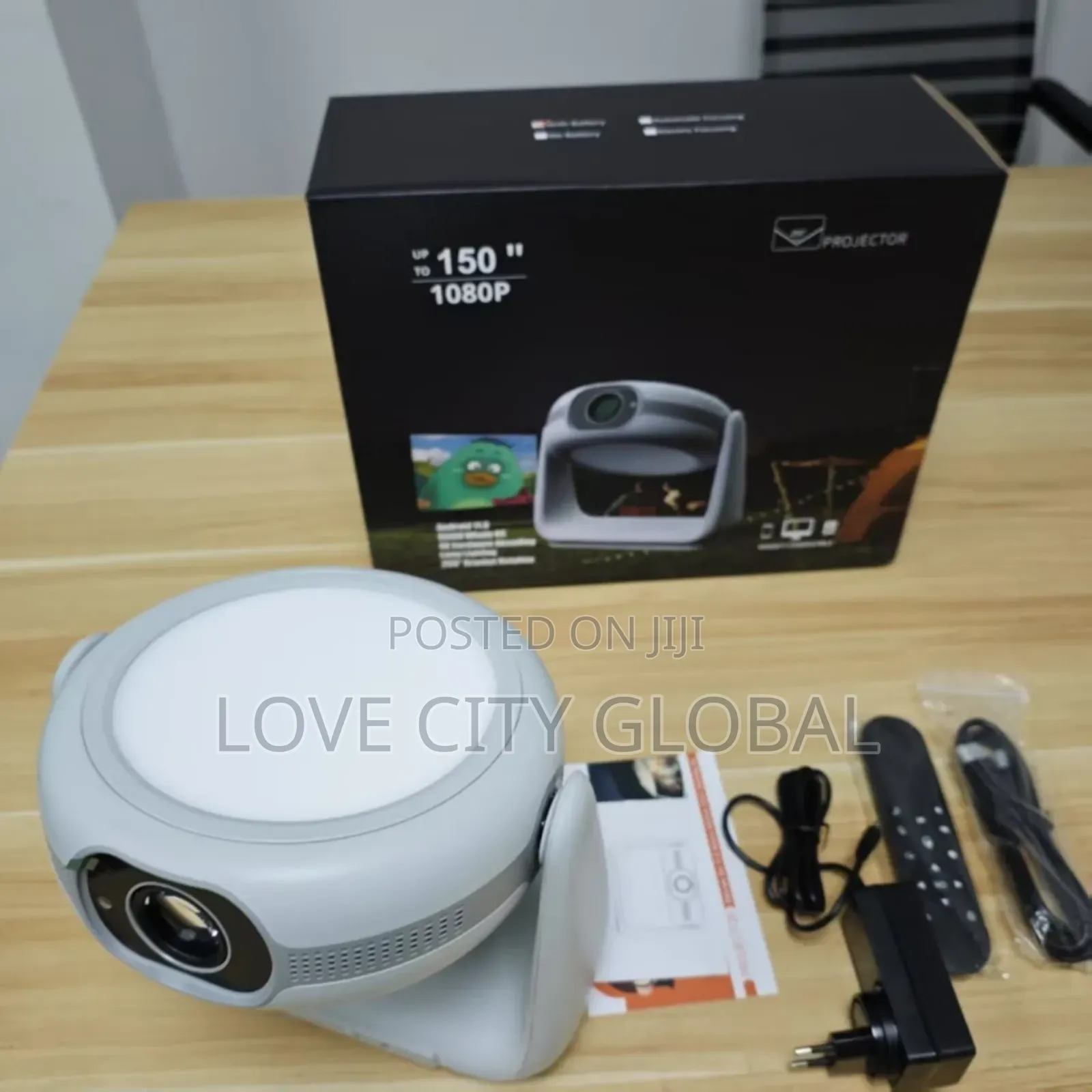  150" Auto Focus 5200mah Battery Projector Led Light