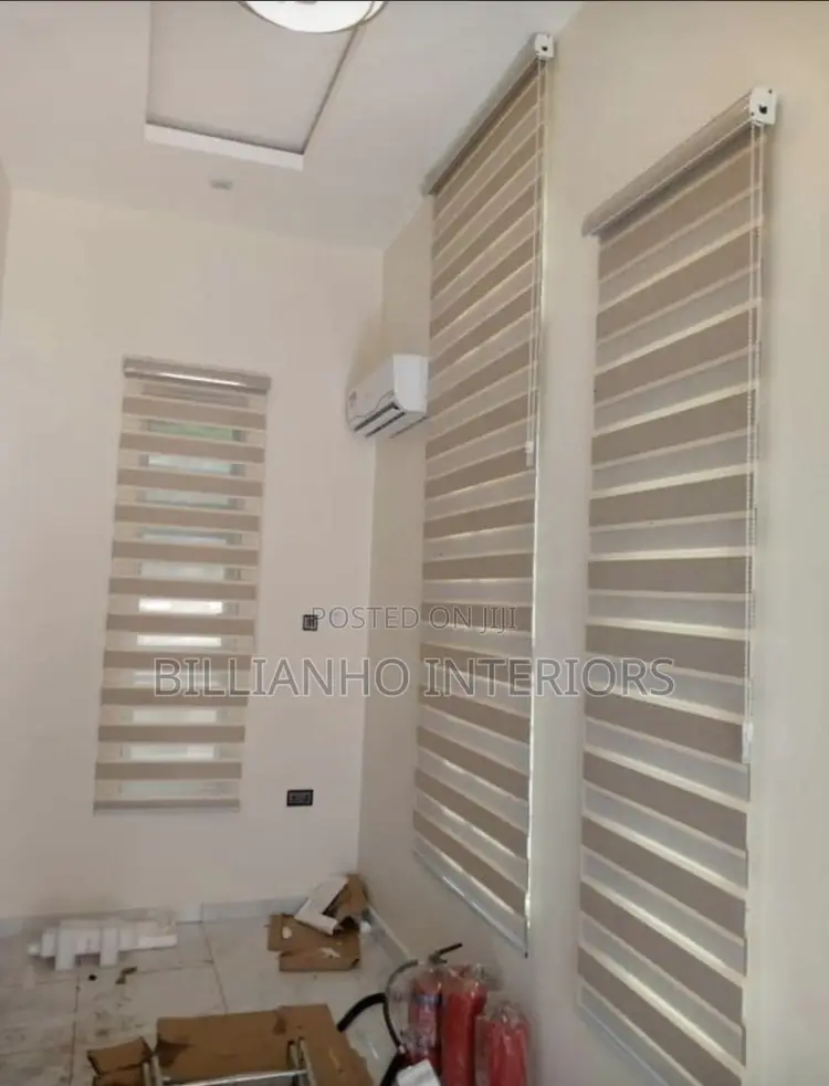 Cream Day Night Window Blinds