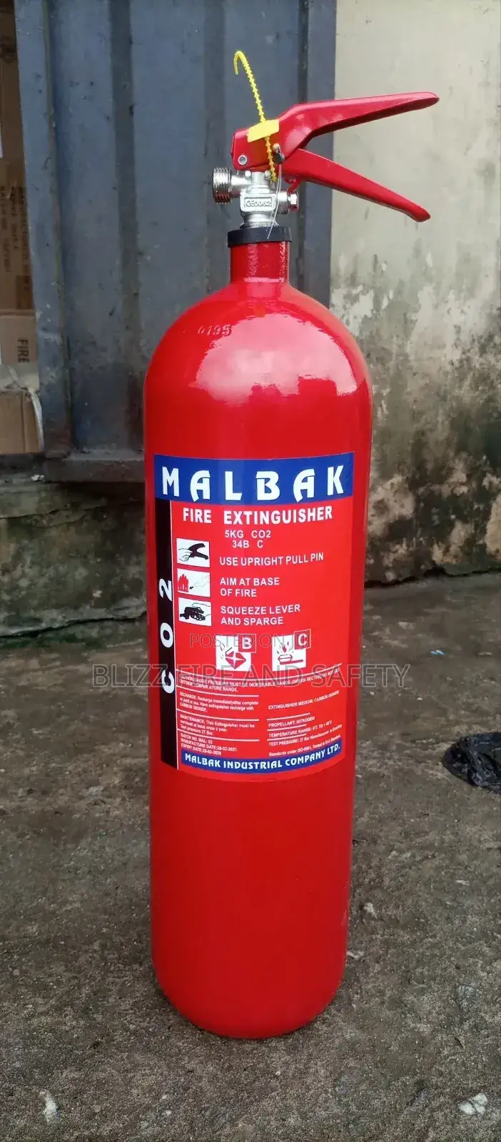 5kg Carbon Dioxide (Co2) Fire Extinguisher