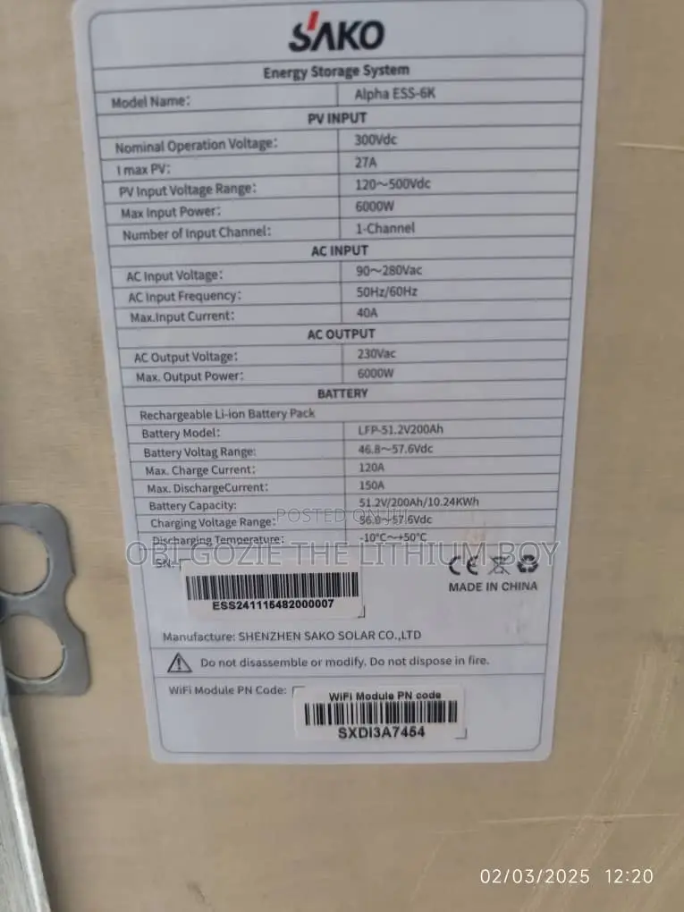 Sako 6kva All in One System Is Available in Stock.