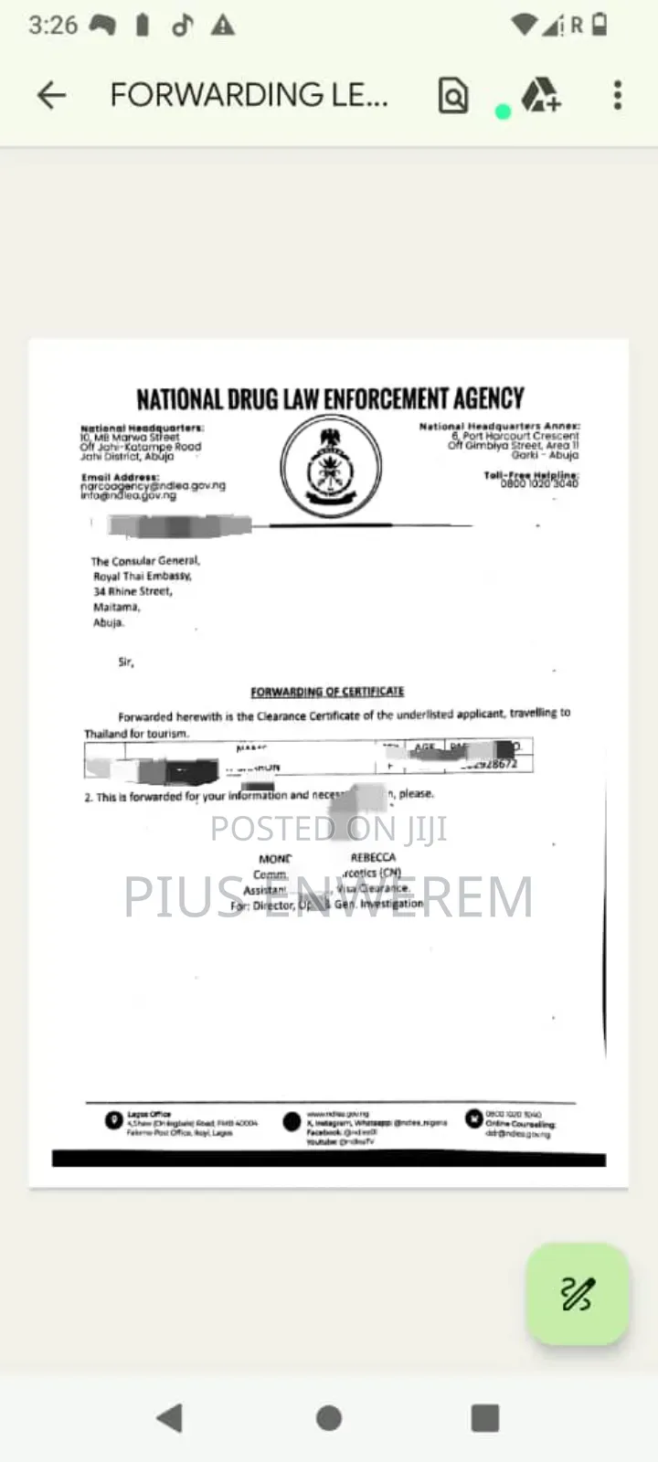 Ndlea Certificate (100%)