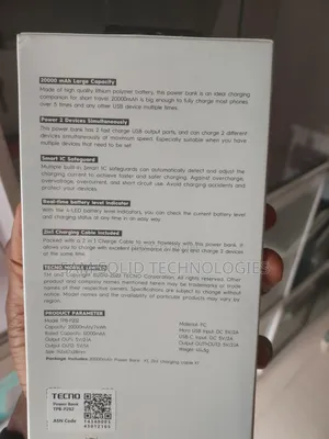Tecno 20000mah Power Bank