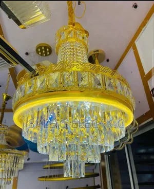 Double Step Crystal Chandelier With Led Body