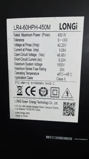 450w Longi Solar Panel Very Effective and Durable