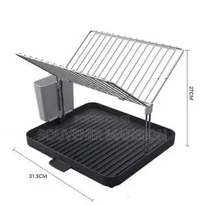 2 Tiers Plate Rack With Drainer