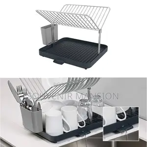 2 Tiers Plate Rack With Drainer
