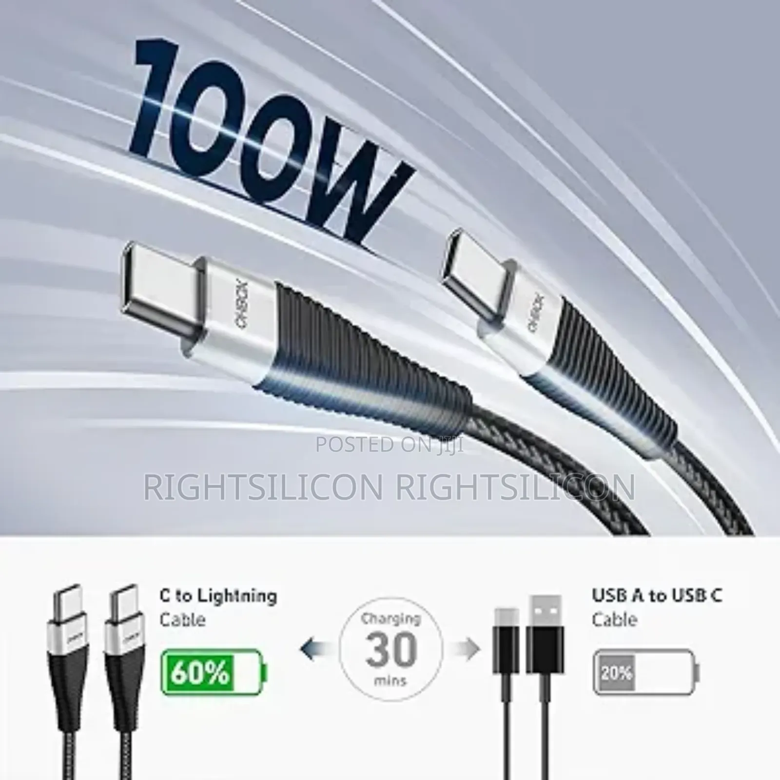 20ft Usb C to Usb C Cable 60w, Extra Long Type C Charger