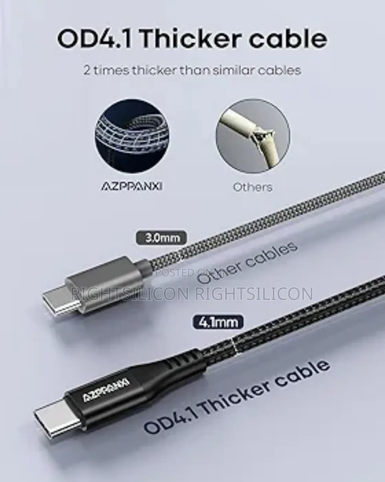 Usa 20ft Usb C to Usb C Cable 60w, Extra Long Type C Charg