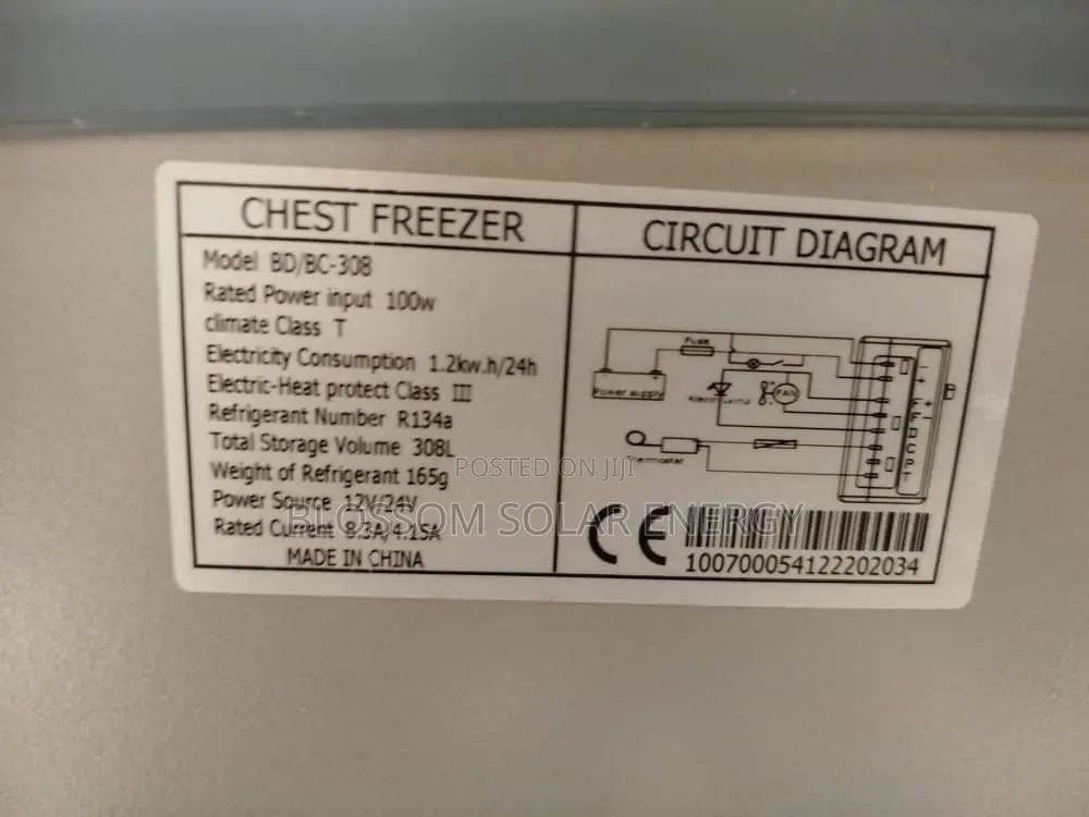 High Quality 308 Liters Solar Freezer Ac/Dc