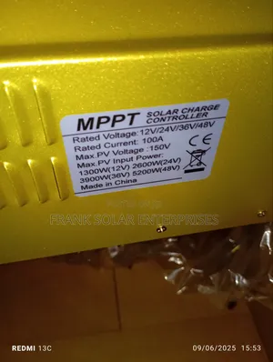 S M S Solar Charge Controller 100amhs
