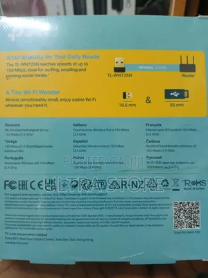 Tp-Link Wireless Nano Usb Adapter Tl-Wn725n - 150mbps