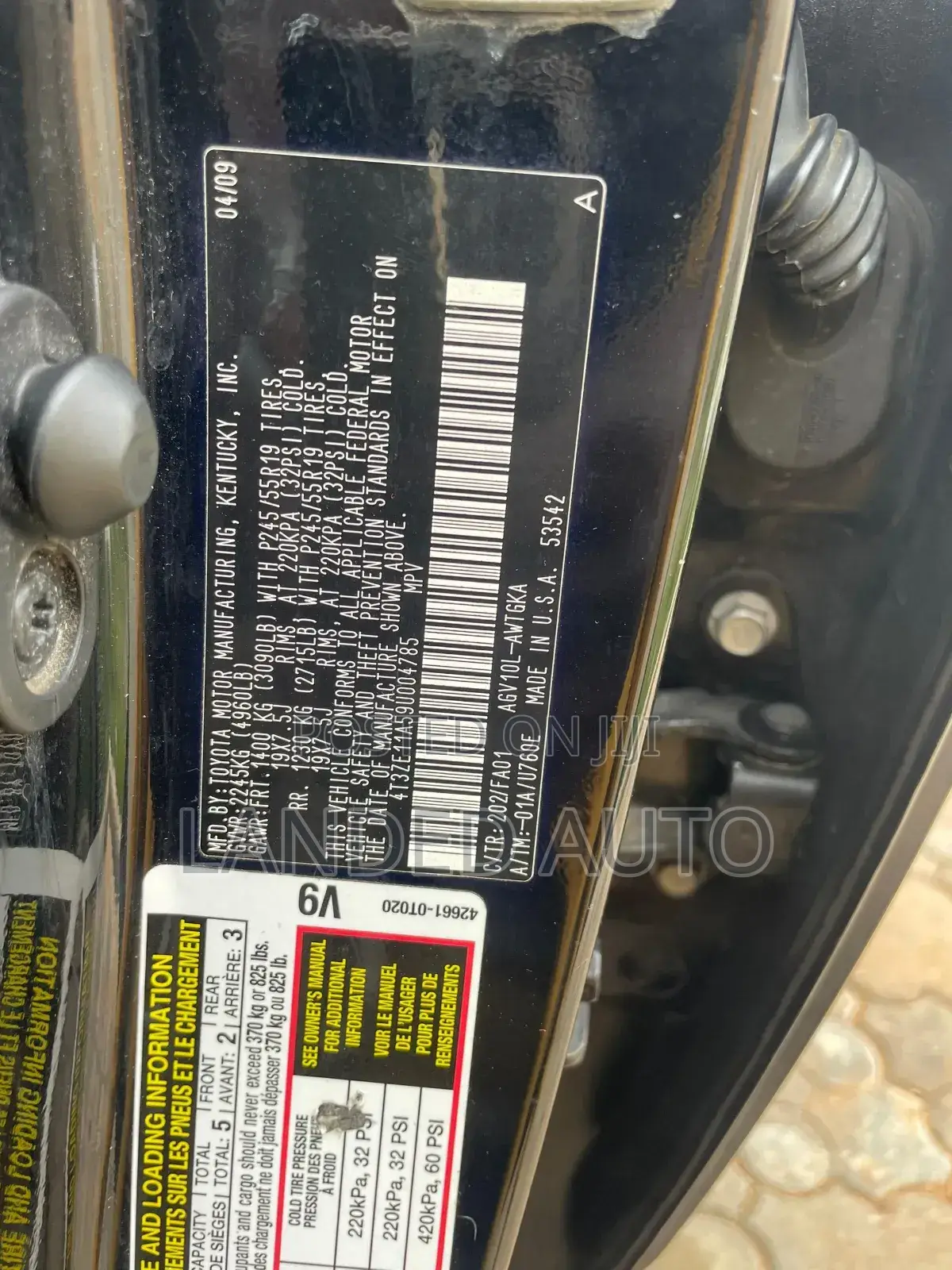 Toyota Venza V6 2009 Black
