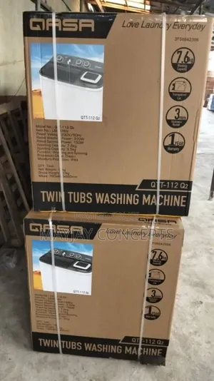 Photo - Qasa 7.6kg Double Semi Automatic Washing Machine and Dryer