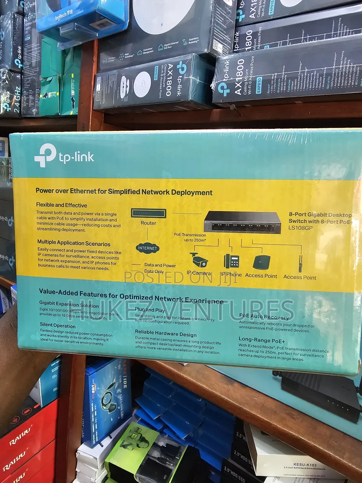 Tp Link 8port Gigabit Desktop Poe+ Switch.