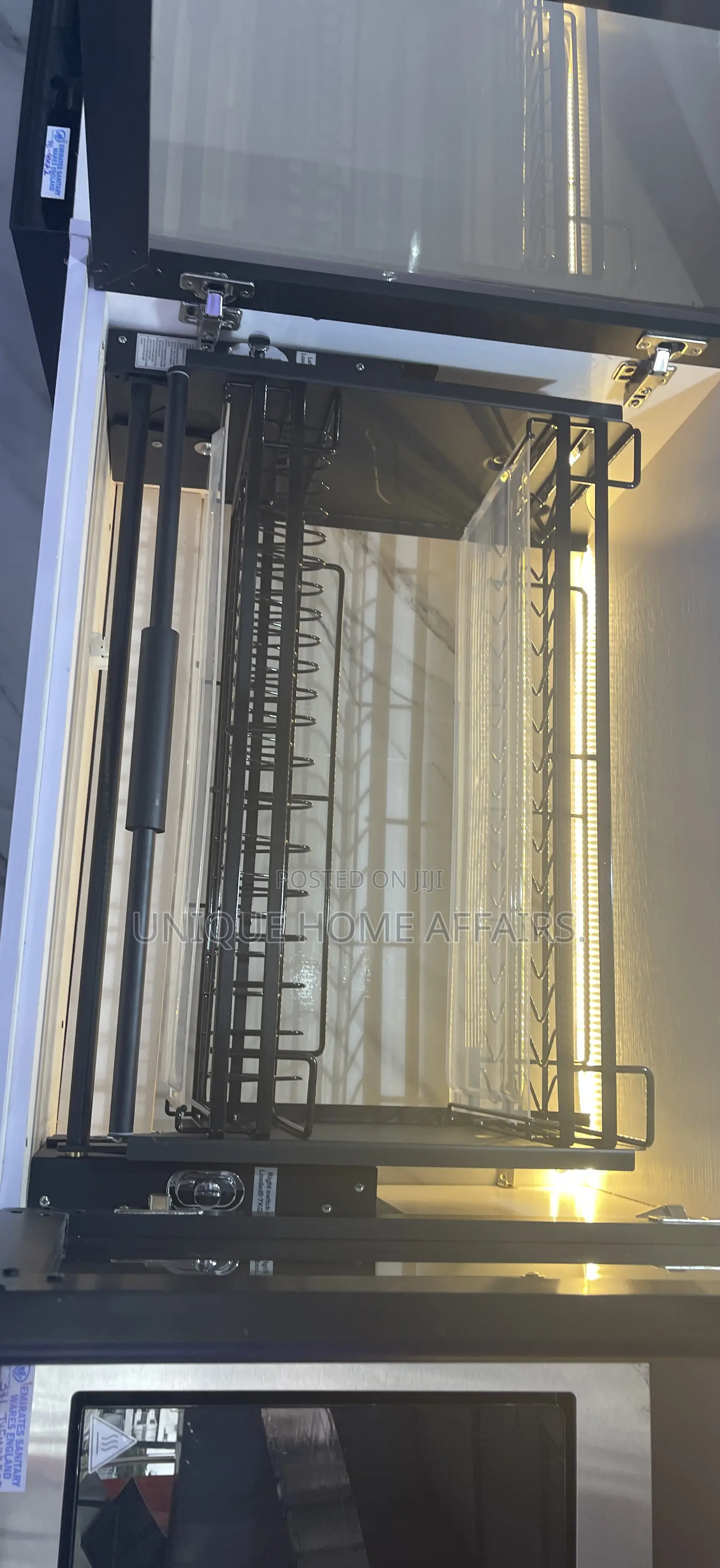 Elevator Plate Rack Black