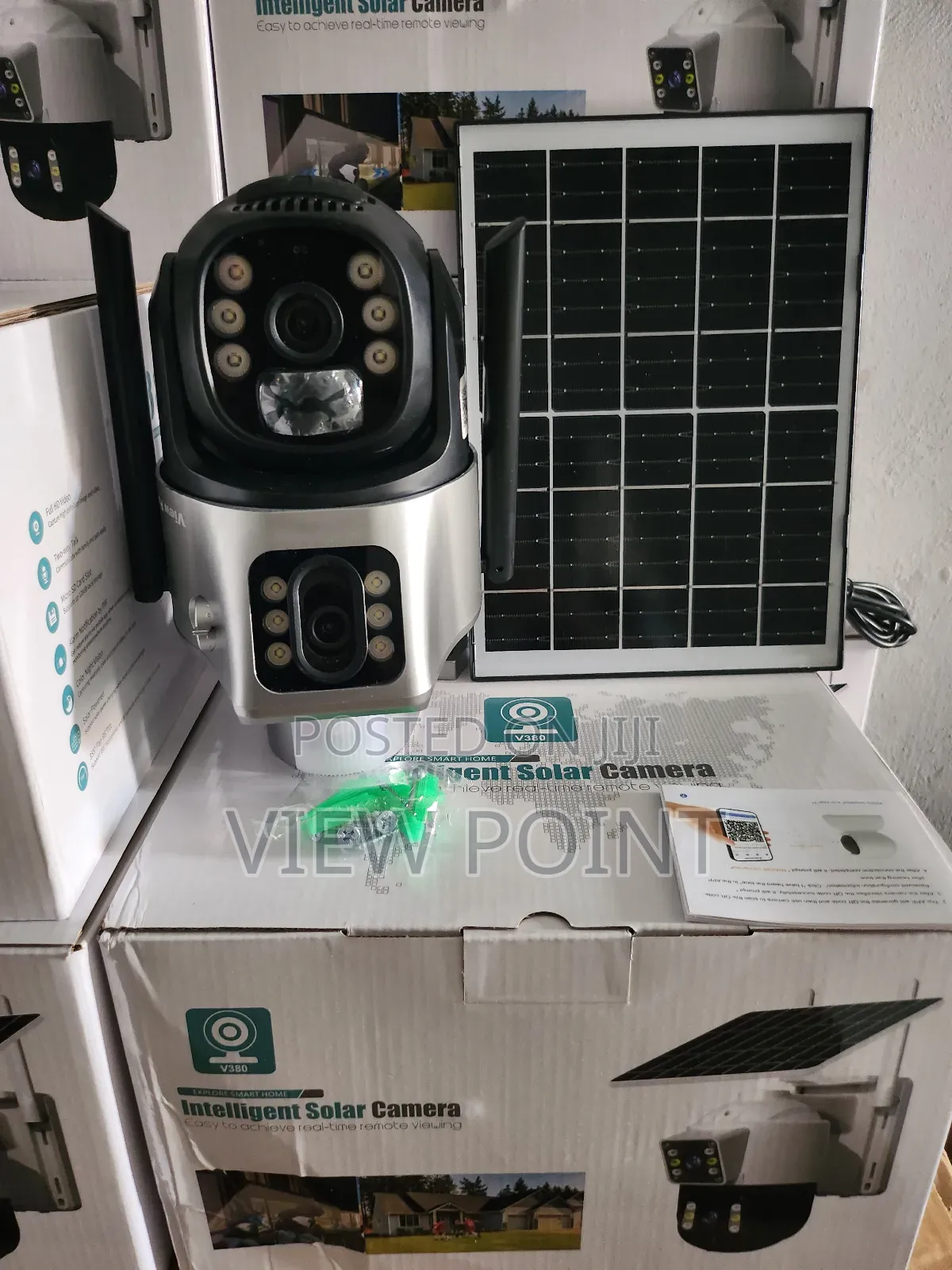 Powered 4g Smart Dual Solar Cctv Simcard Wireless Camera