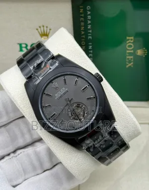 Original Rolex Oyster Perpetual Black Stainless Steel Watch