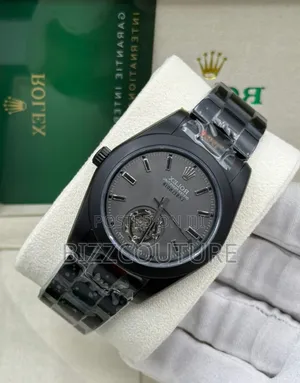 Original Rolex Oyster Perpetual Black Stainless Steel Watch
